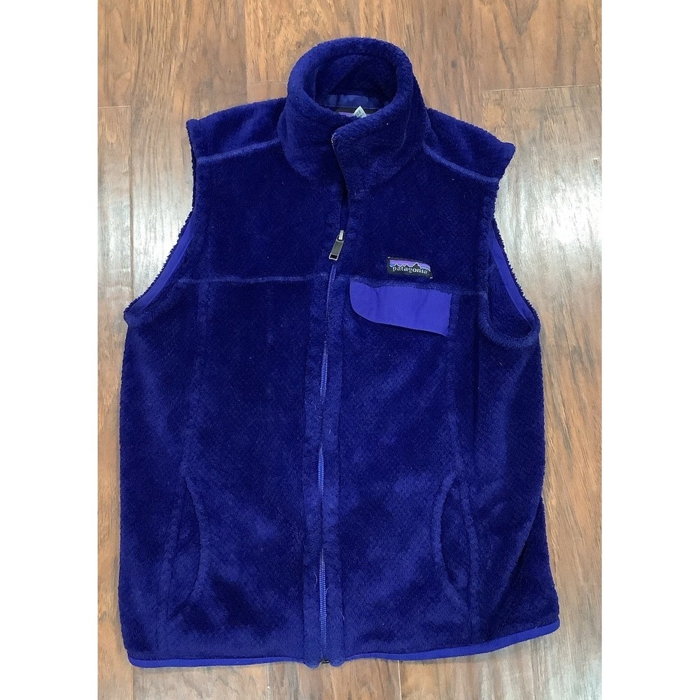 Womens PATAGONIA Purple Full Zip Fleece Polartec Vest Small
